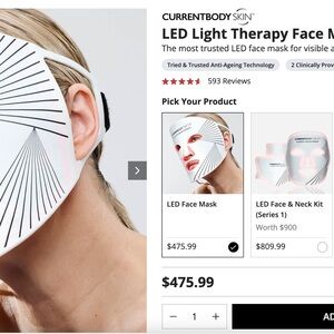 LED Light Therapy Face Mask - White